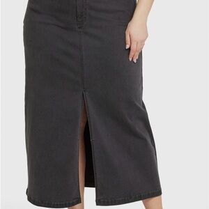 NYDJ Charcoal Maxi Skirt
